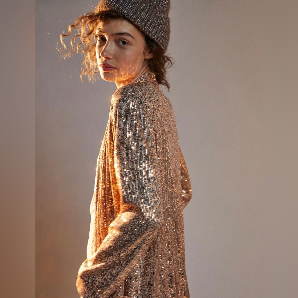 Anthropologie Mare Mare Sequin Duster